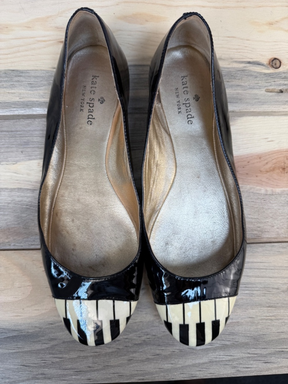 Kate Spade JAZZ PIANO FLATS Size 8.5 M Beautiful Fun Music Teacher Funky - Picture 14 of 15
